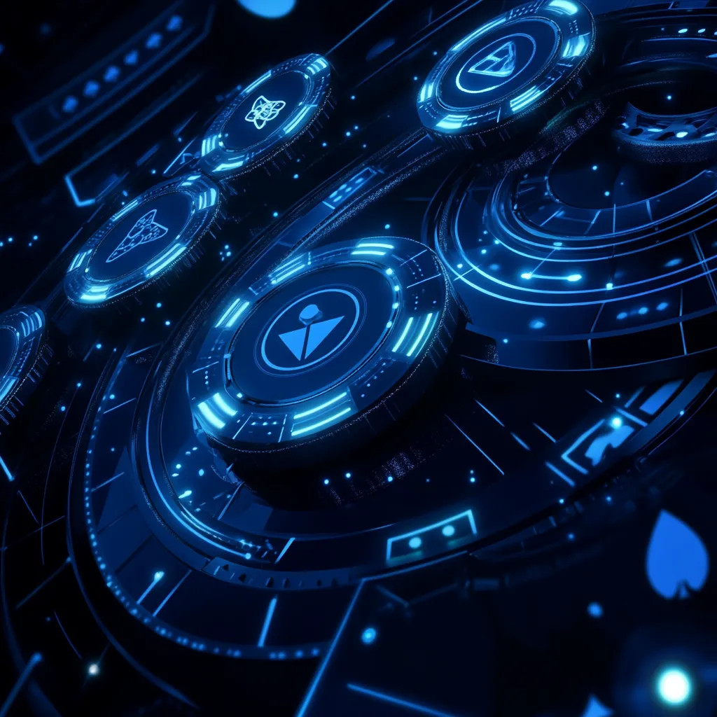 Abstract futuristic gaming environment
